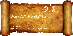 Demkó Renáta névjegykártya